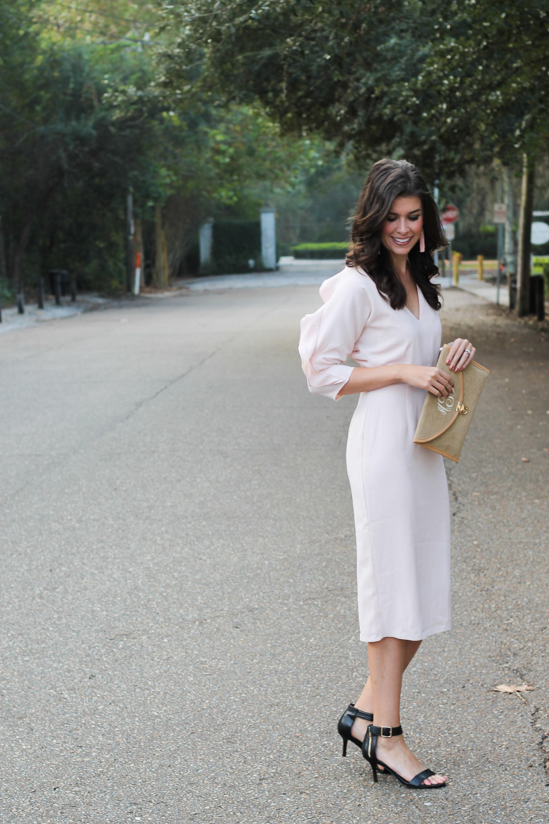 A Holiday In Ruffles With This ASOS Blush Dress by New York fashion blogger Style Waltz