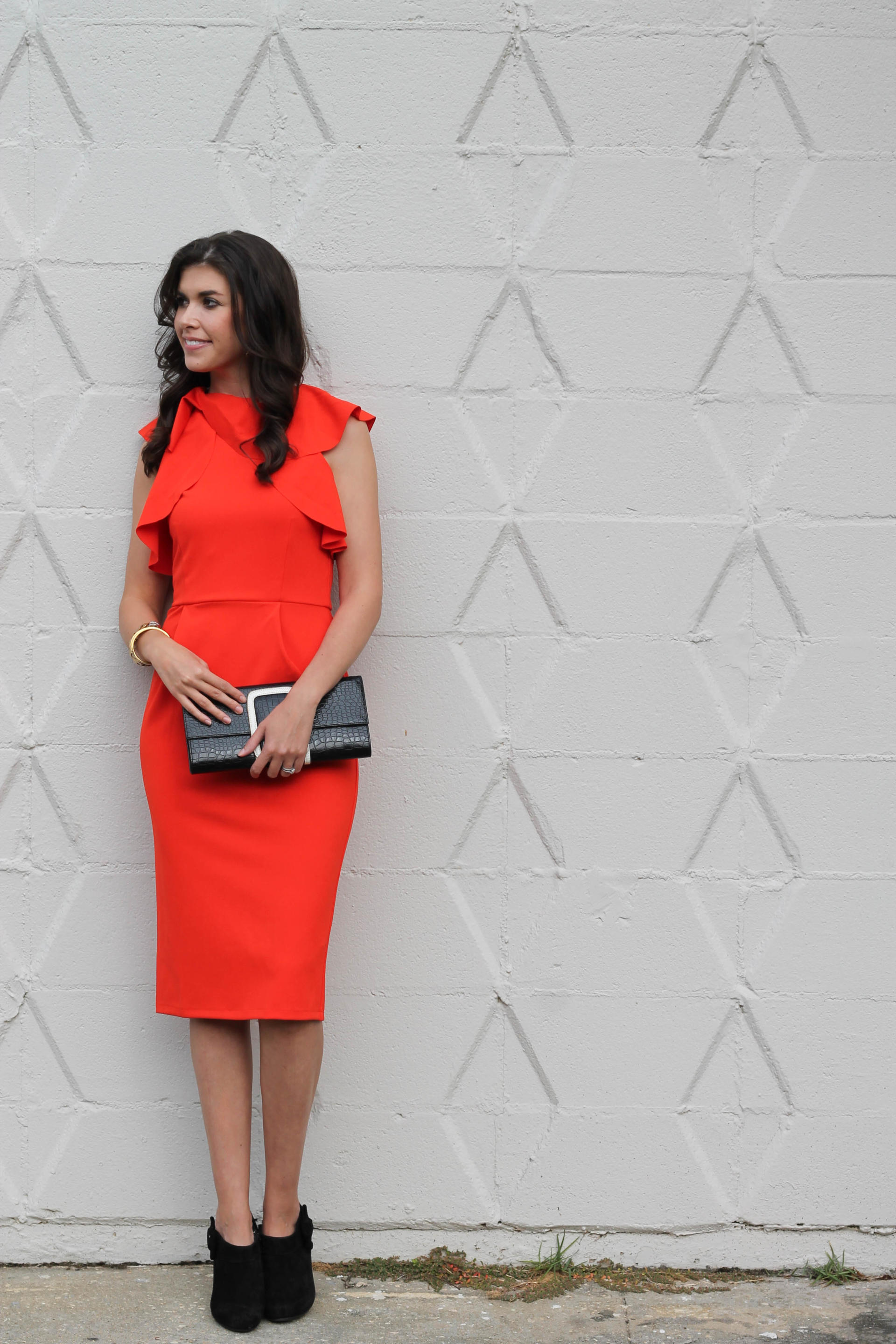 Ruffles - A Red Ruffle Dress for Christmas by New York fashion blogger Style Waltz