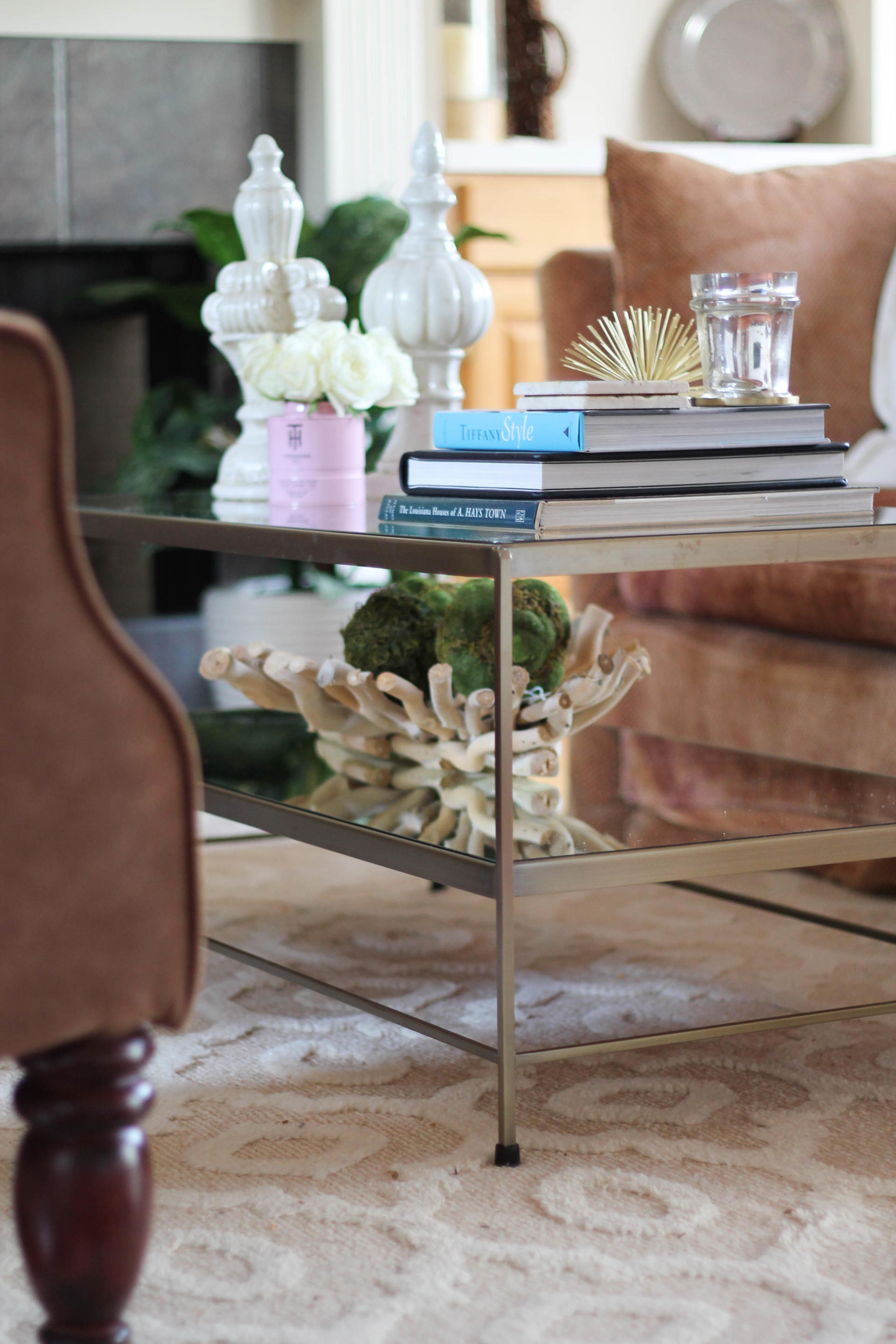 Styling a Glass Coffee Table