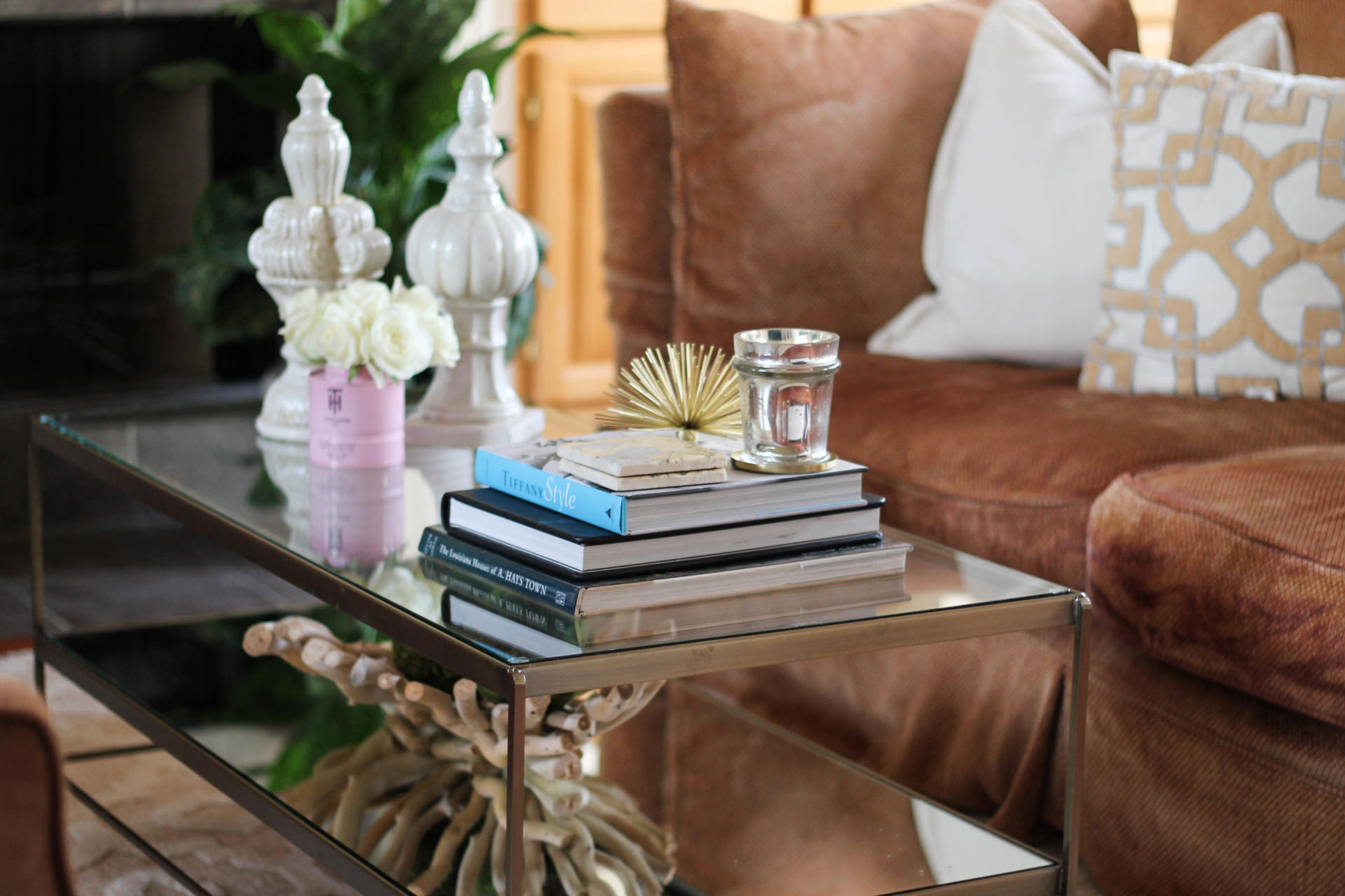 Styling a Glass Coffee Table