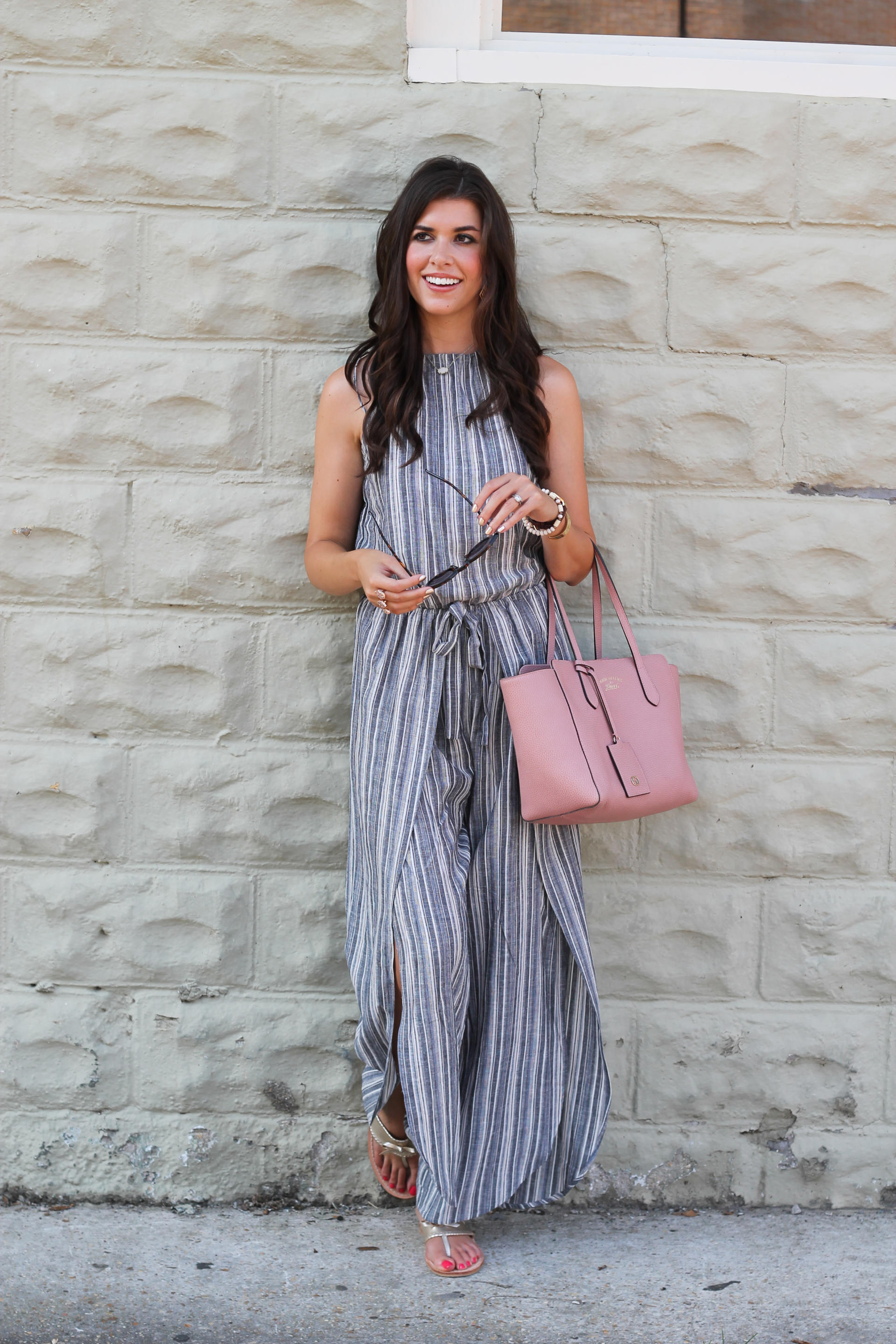 A Striped Jumpsuit & $1000 Nordstrom Gift Card Giveaway - A Striped Jumpsuit by New York fashion blogger Style Waltz