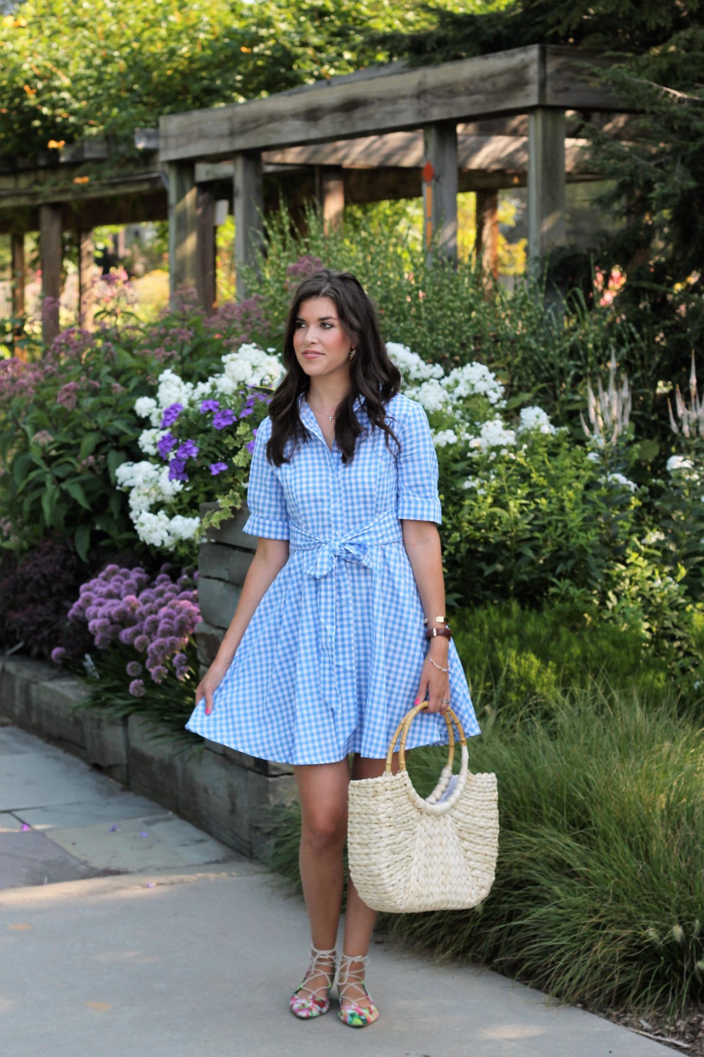 Blue Gingham Shirt Dress + Tips On Moving | Style Waltz
