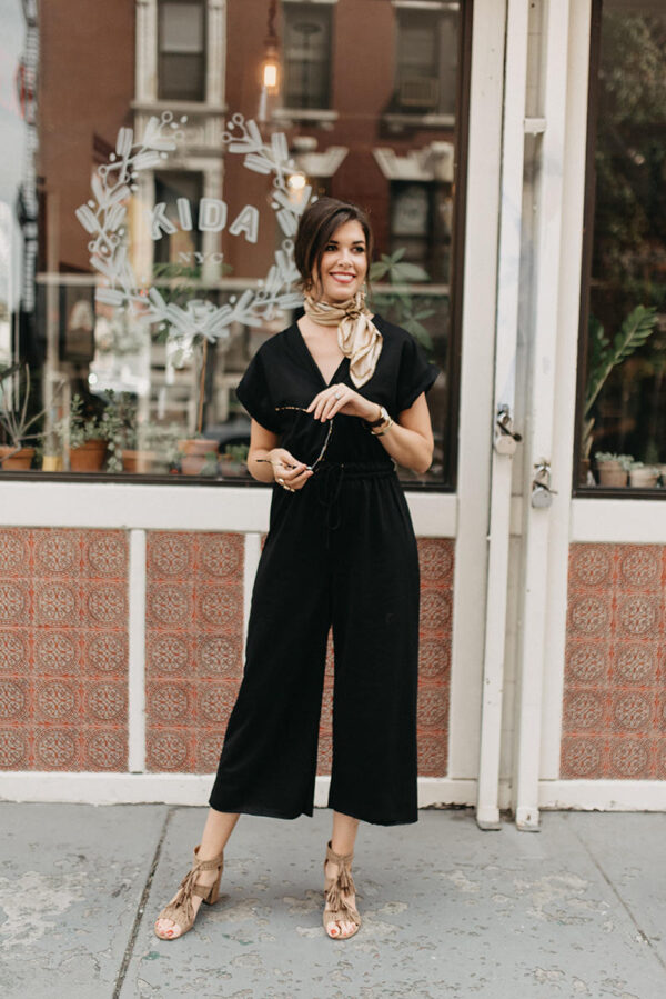 Black Drawstring Jumpsuit + Thoughts About My First NYFW | Style Waltz