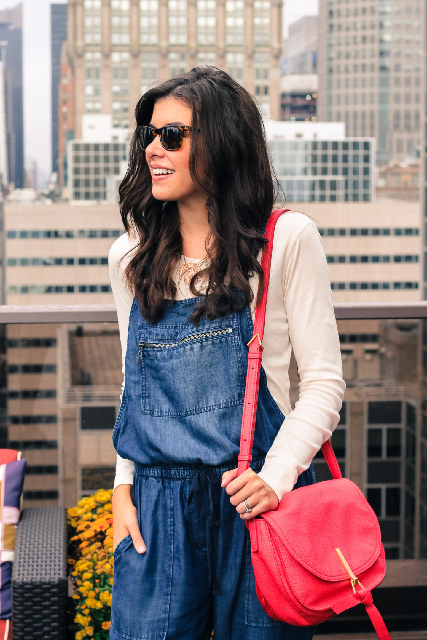 Denim Overalls For Fall by New York fashion blogger Style Waltz
