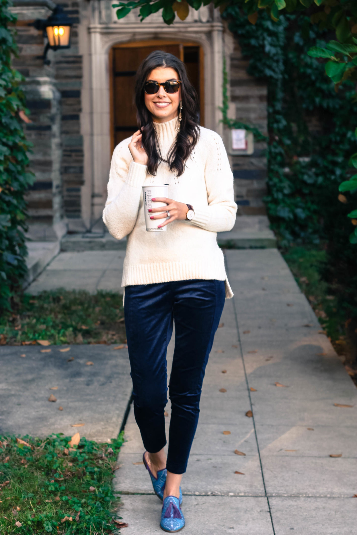 Velvet Pants With Banana Republic - Velvet Pants And A Cozy Sweater With Banana Republic by New York fashion blogger Style Waltz
