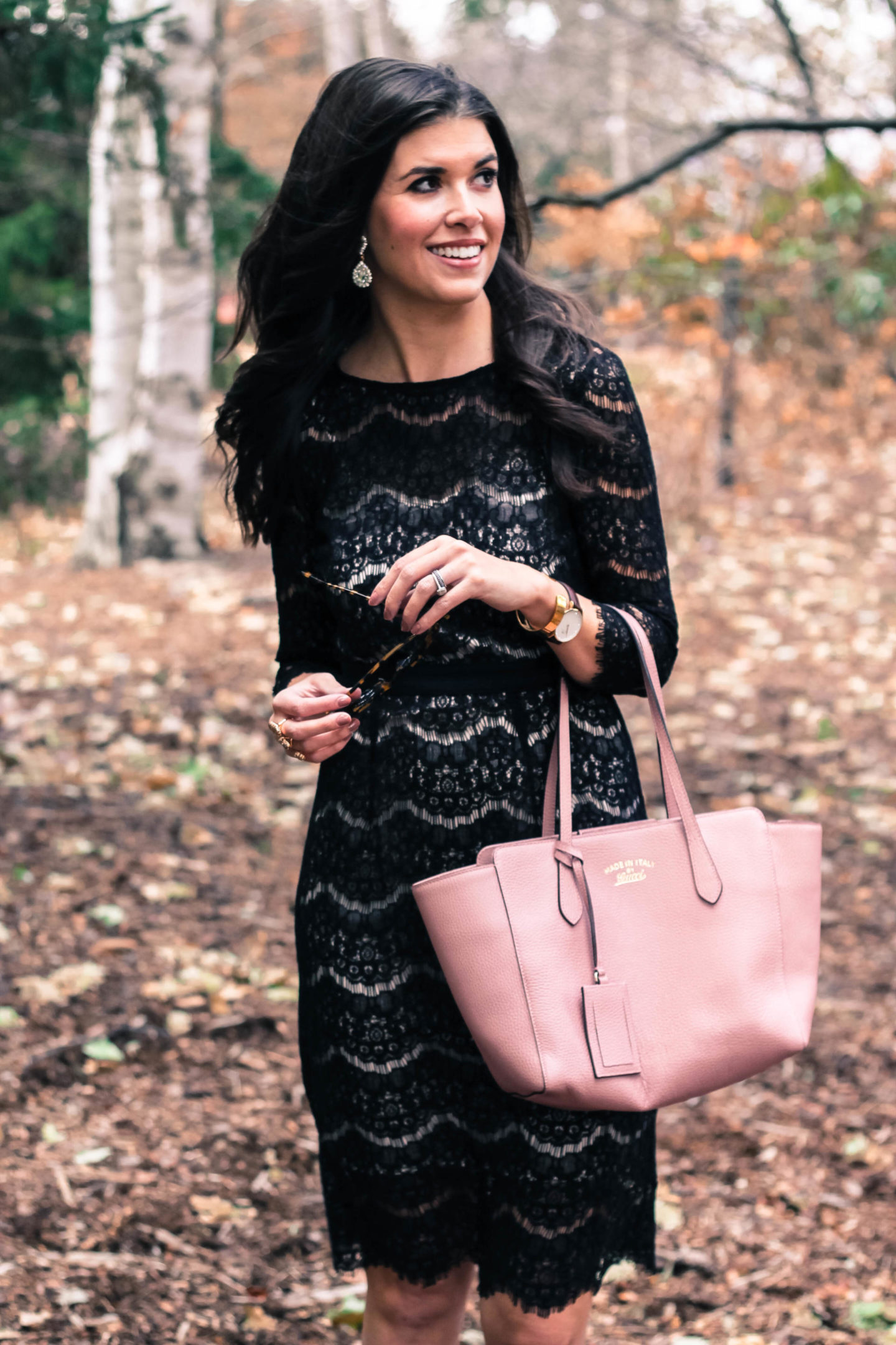 Black Lace Dress From Amazon - The Perfect Black Lace Midi Dress From Amazon by New York fashion blogger Style Waltz