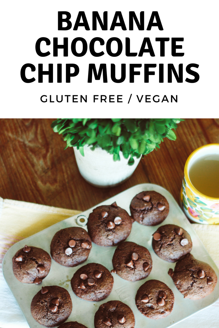 Gluten Free Banana Chocolate Muffins