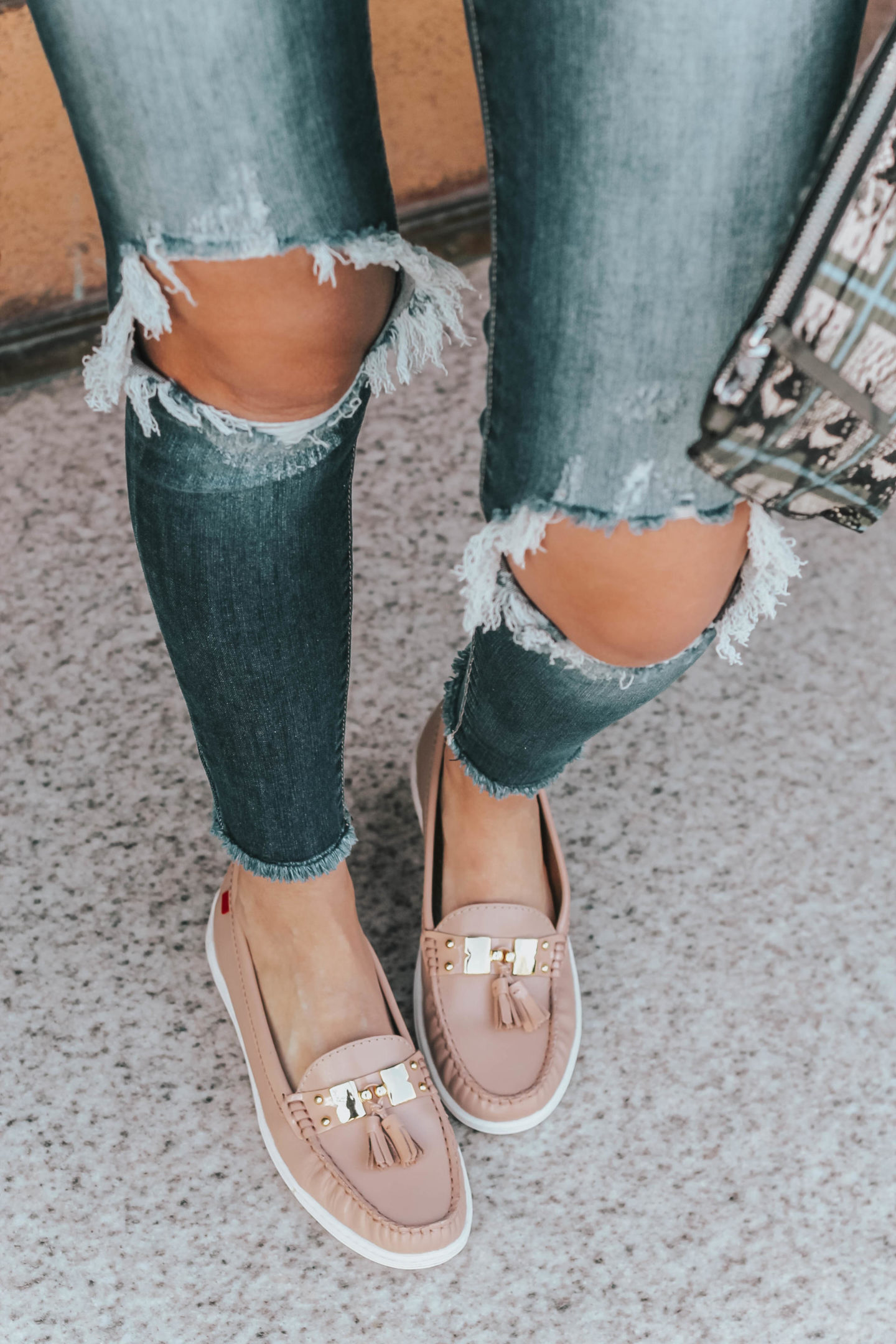 Keeping Distressed Jeans Classy With Marc Joseph Loafers