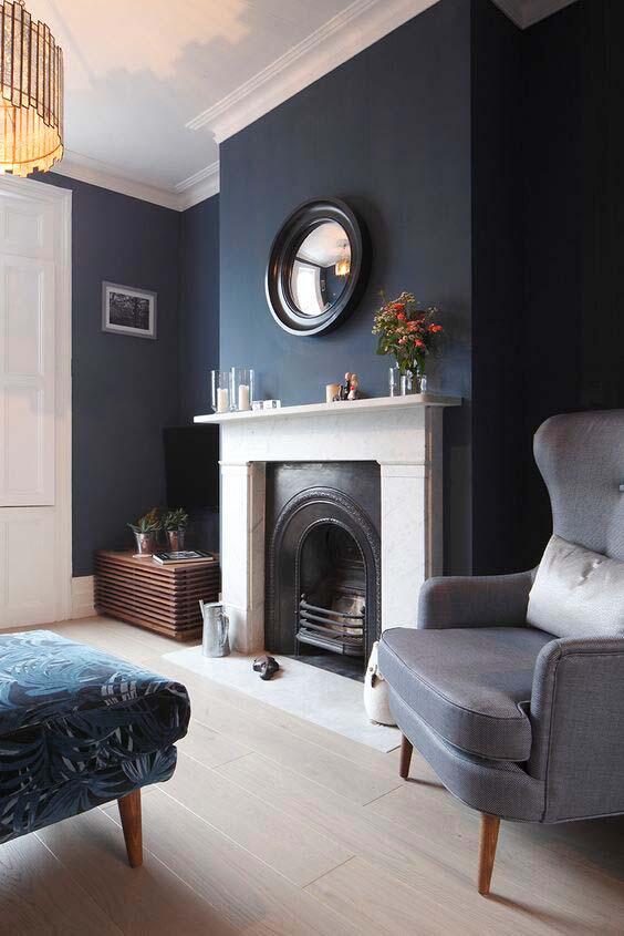 Navy and Grey Living Room Inspiration | Style Waltz