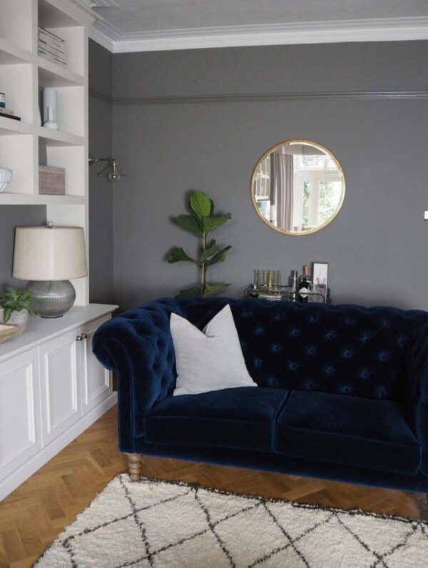 Navy and Grey Living Room Inspiration | Style Waltz